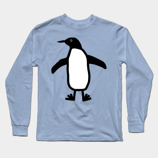 Cute Animals Doodle Penguin Long Sleeve T-Shirt by ellenhenryart